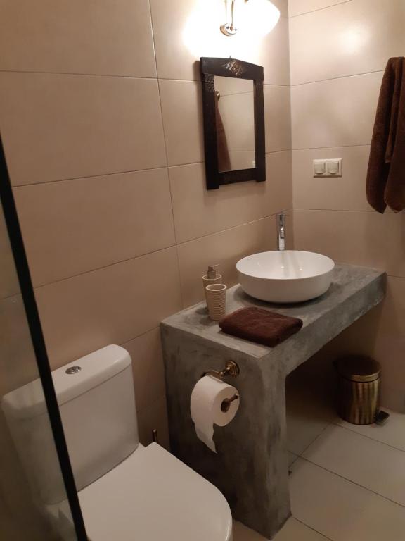 Łazienka w obiekcie Villa Aposperitis