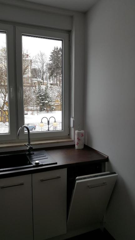 Kuchyňa alebo kuchynka v ubytovaní Apartament rodzinny z ogrodem - Bliżej Zdroju