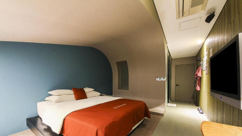 Postel nebo postele na pokoji v ubytování Hotel ON