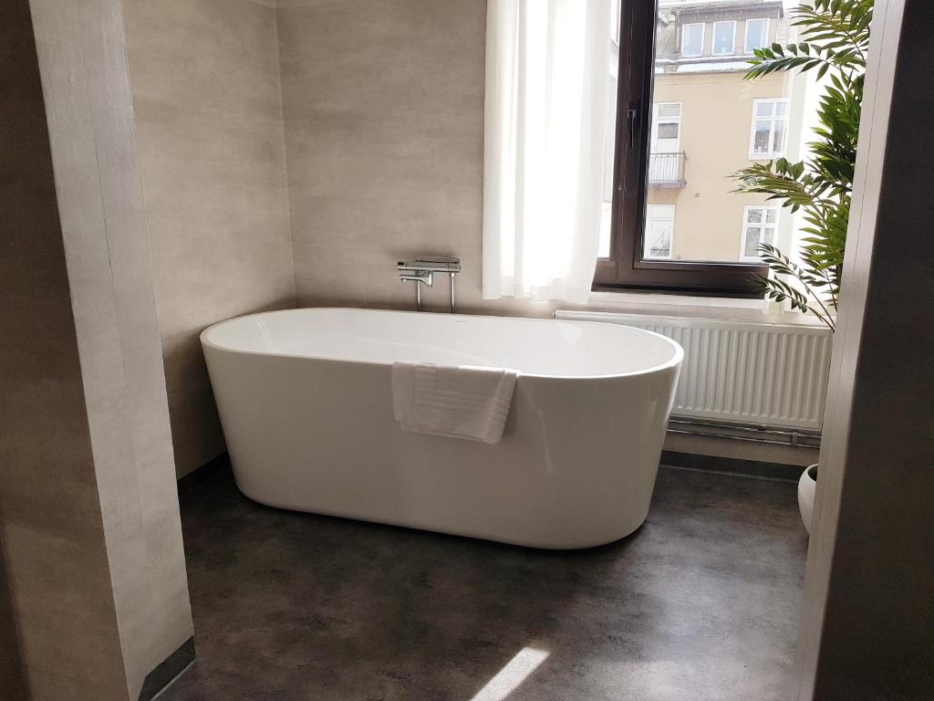 Koupelna v ubytování Centralhotellet
