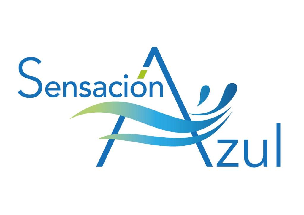 トレビエハにあるSensación Azulの新しい感覚のロゴ