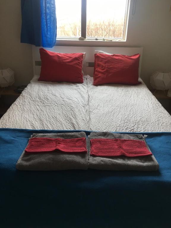 Postel nebo postele na pokoji v ubytování Dynjandi Guesthouse