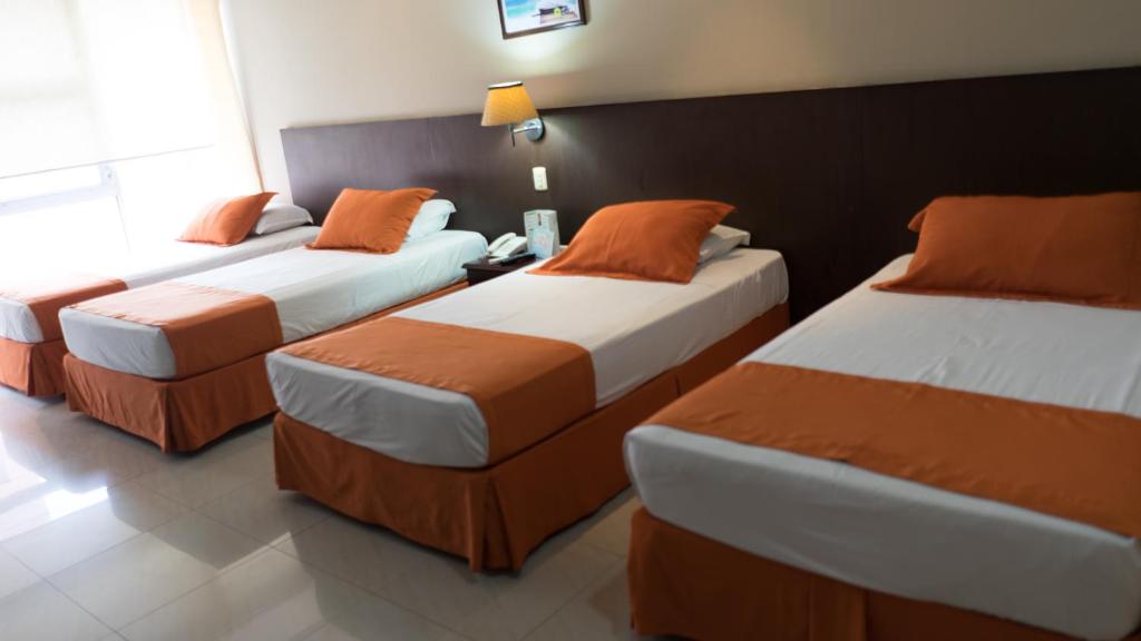 Postel nebo postele na pokoji v ubytování Hotel Los Almendros