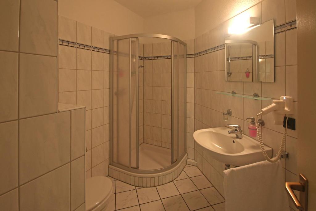 Koupelna v ubytování Hotel Busch-Atter