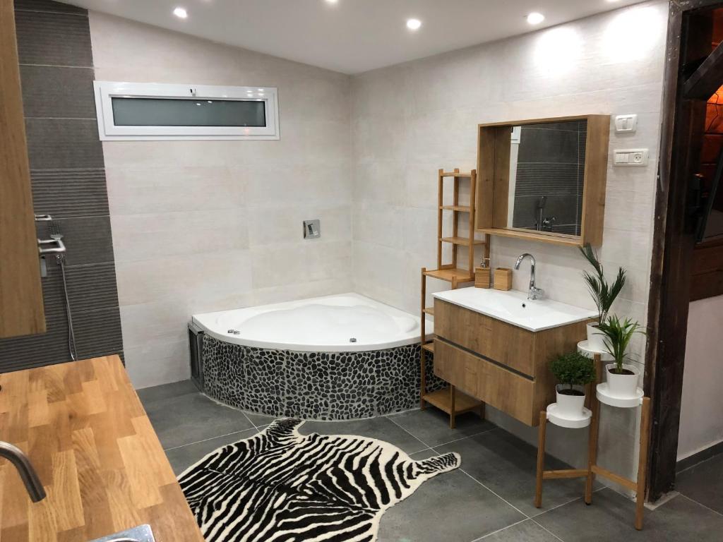 Koupelna v ubytování Kinneret Lodging