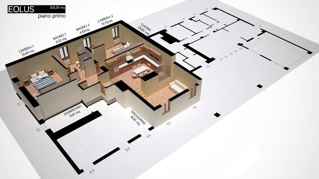 Olea Dei Holiday Apartments - Two-Bedroom Apartment With Mountain View