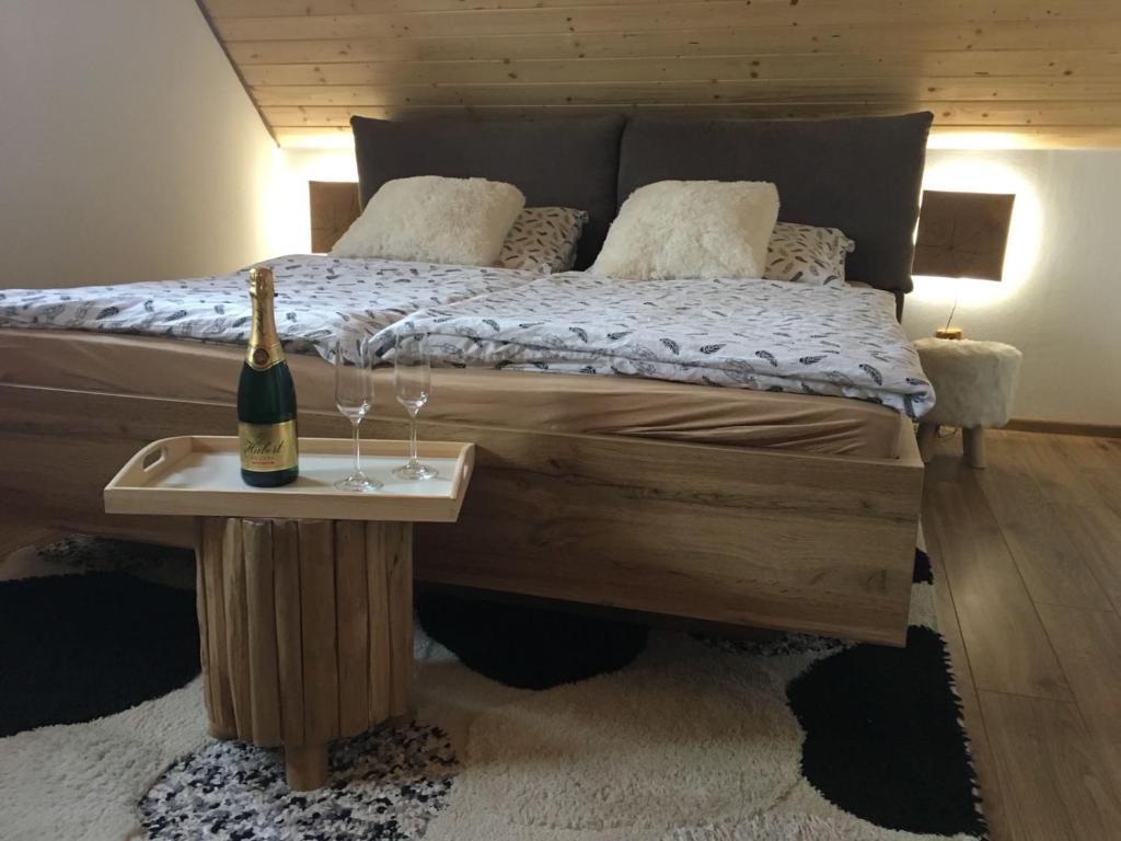 Postel nebo postele na pokoji v ubytování Chata Eden
