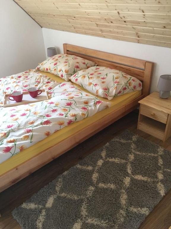 Postel nebo postele na pokoji v ubytování Chata Eden