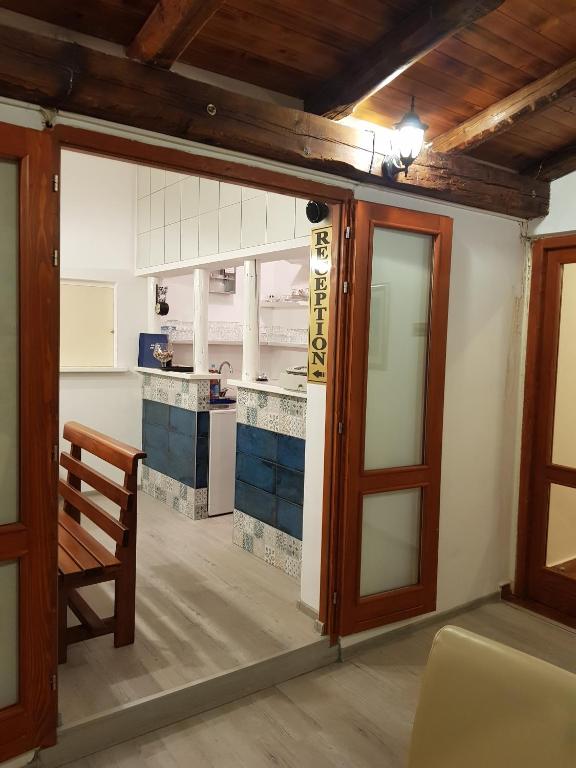 Kuchyň nebo kuchyňský kout v ubytování Hotel Galia