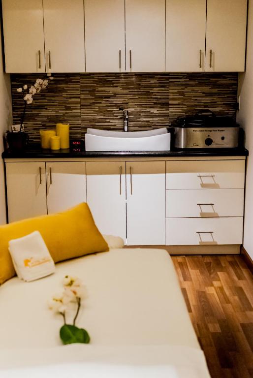 Dapur atau dapur kecil di Hotel Ticuán