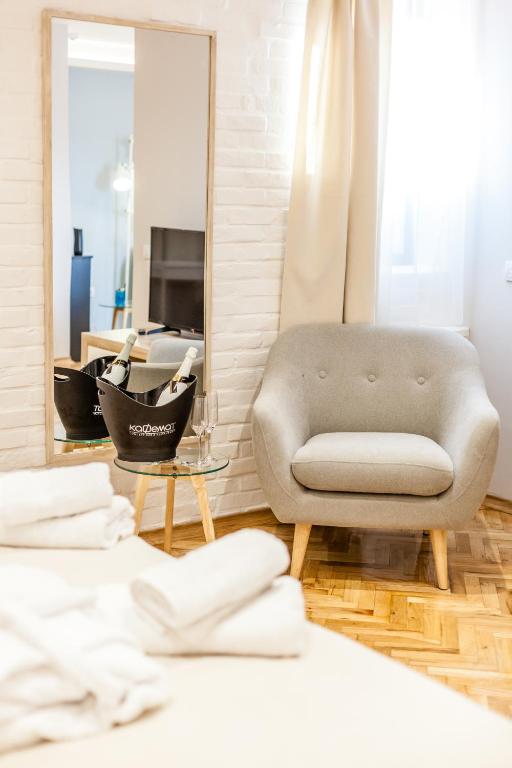 TV a/nebo společenská místnost v ubytování Apartmani studio