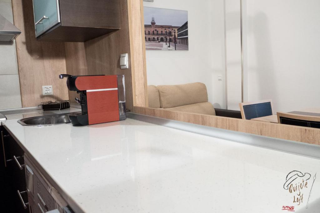 Kuchyň nebo kuchyňský kout v ubytování Apartamento Quixote Loft Almagro