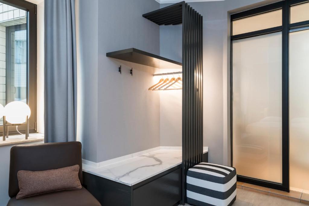 Postel nebo postele na pokoji v ubytování Alster-Hof