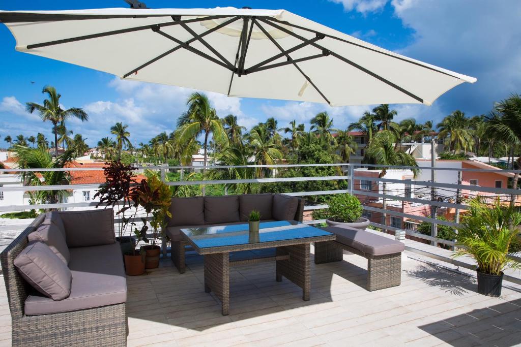 Balkón nebo terasa v ubytování Art Villa Dominicana