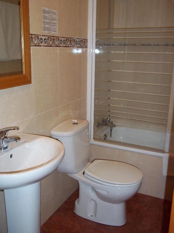 Koupelna v ubytování Hotel Solymar