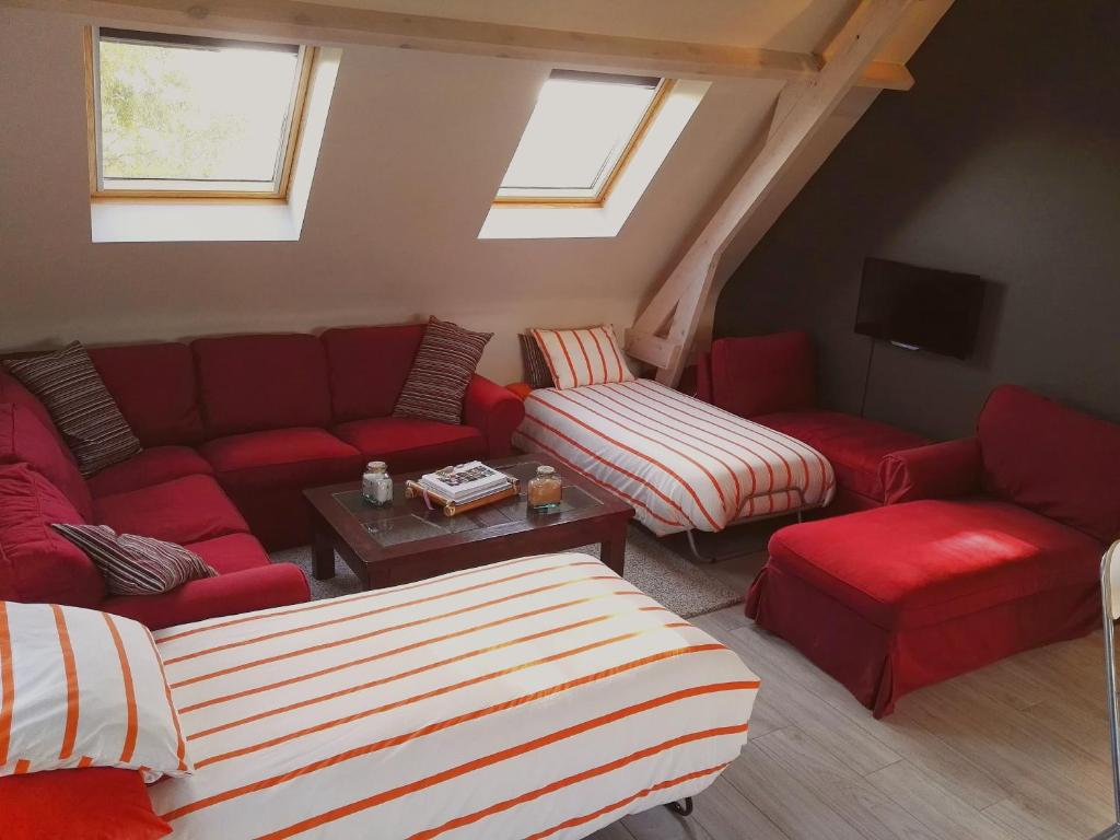 Posezení v ubytování Archipel Holiday Cottage