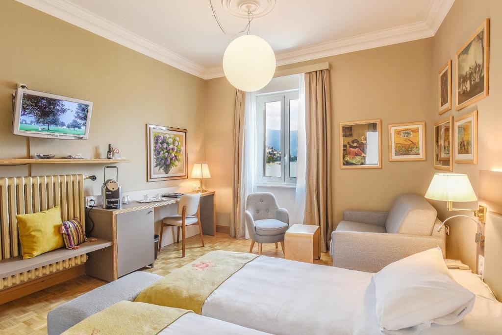 Istumisnurk majutusasutuses Hotel Walter Au Lac