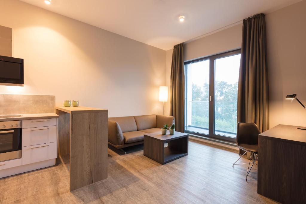 Kuchyň nebo kuchyňský kout v ubytování DECK 8 DESIGNHOTEL.SOEST