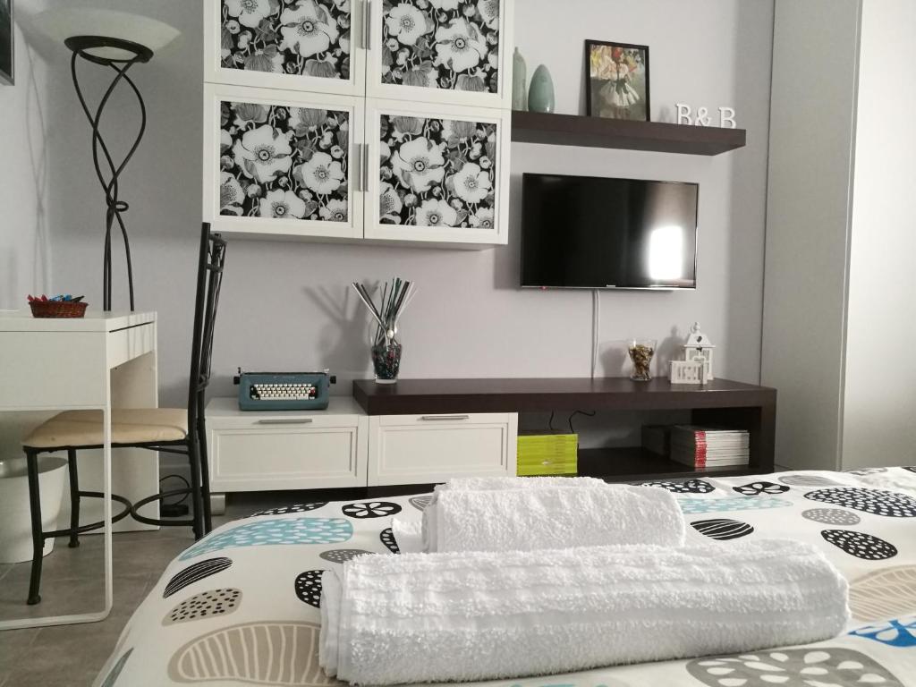 A television and/or entertainment centre at B&B A casa dell'artista