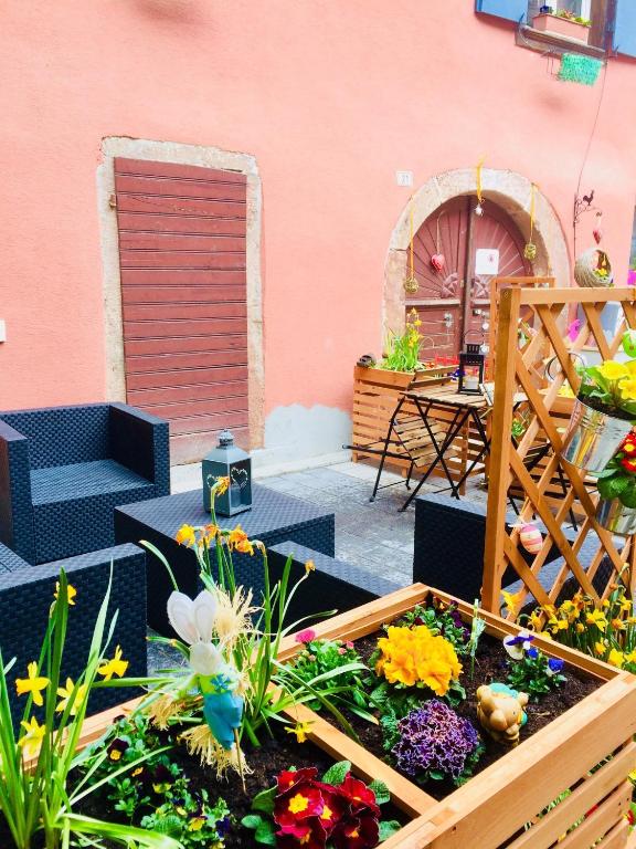 Zahrada ubytování Gîte chez "Mamie Schlop"