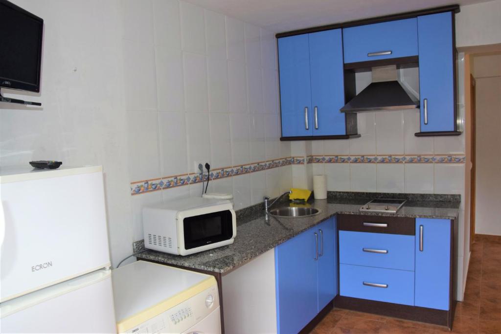 Kuchyň nebo kuchyňský kout v ubytování Apartamentos Arredondo
