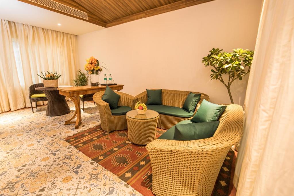 Posezení v ubytování Swosti Chilika Resort