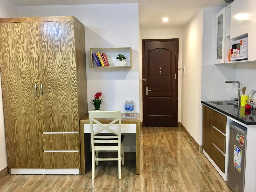 Kuchyň nebo kuchyňský kout v ubytování V House 5 Serviced Apartment