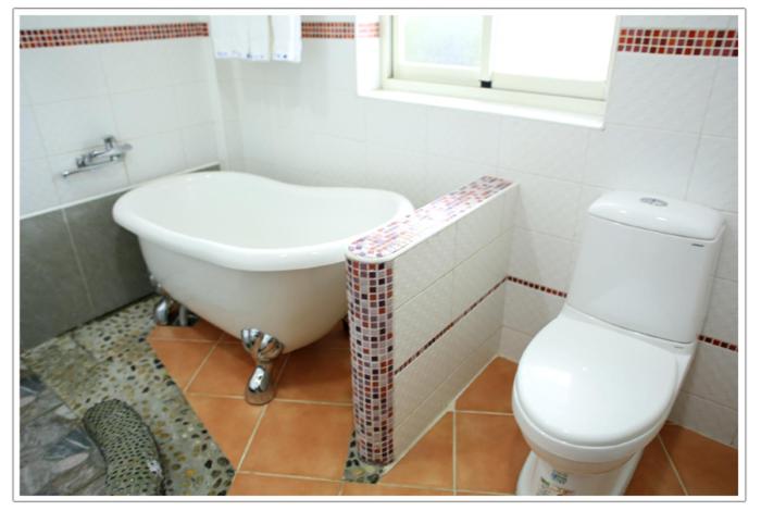 Koupelna v ubytování Xian Qing Yu Zhi Homestay