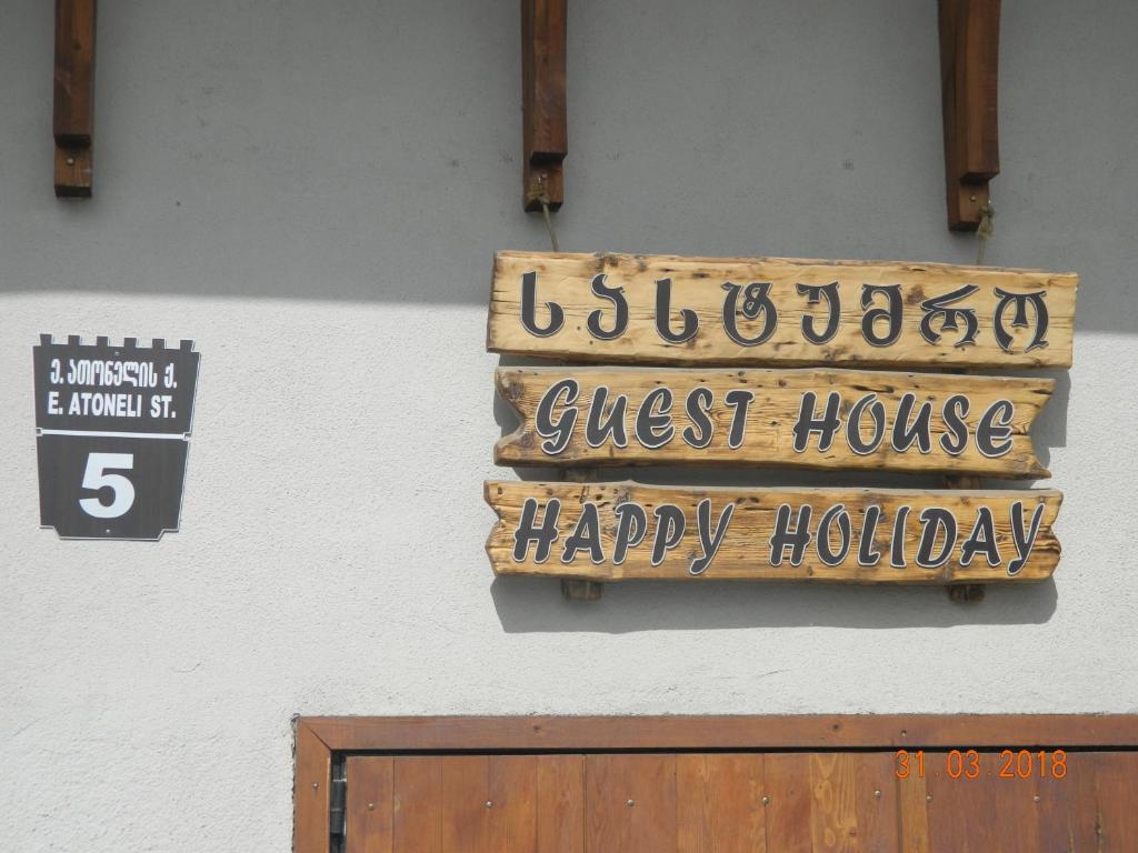 Certifikát, hodnocení, plakát nebo jiný dokument vystavený v ubytování Happy Holiday