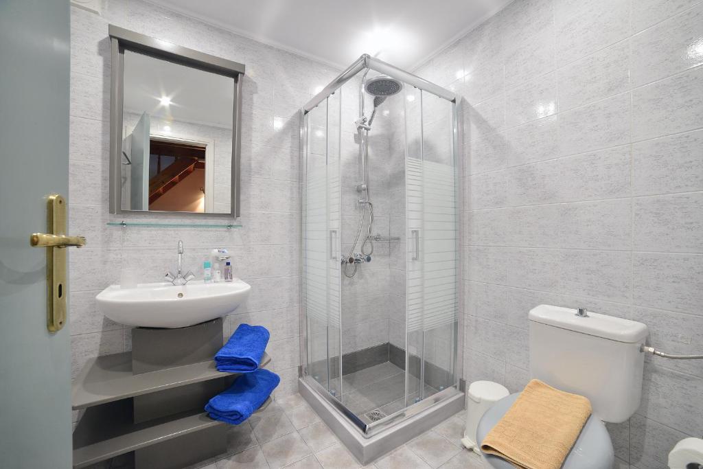 Koupelna v ubytování Mythos- Platanias- Hotel -Apts