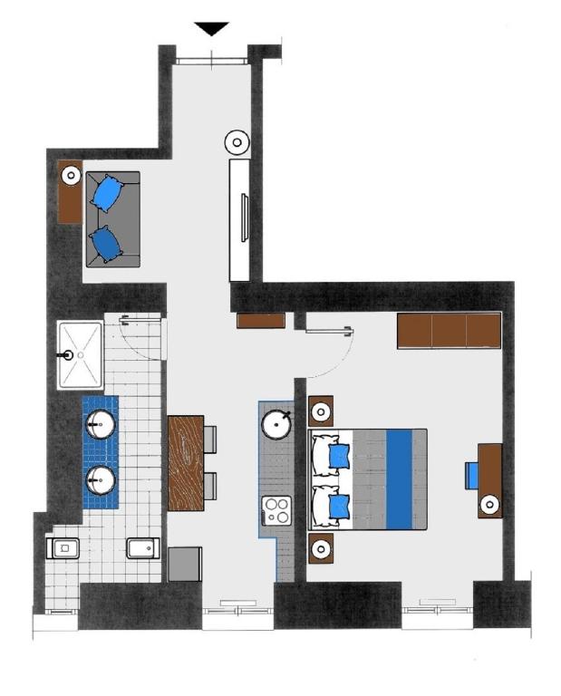 Půdorys ubytování Residenza Termini