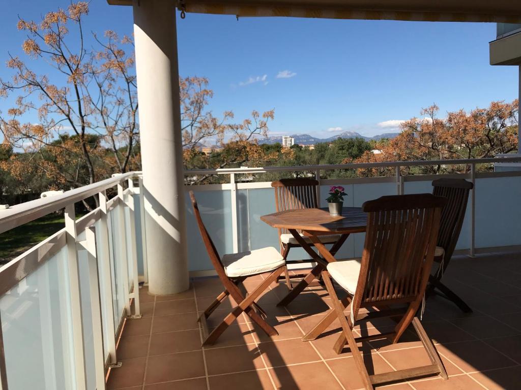 Balkón alebo terasa v ubytovaní Apartamentos Llobregat