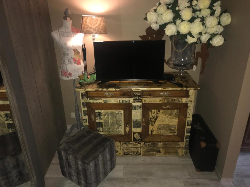 TV a/nebo společenská místnost v ubytování Le Relais de Chassepierre