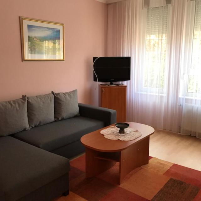 A television and/or entertainment centre at Klára appartman