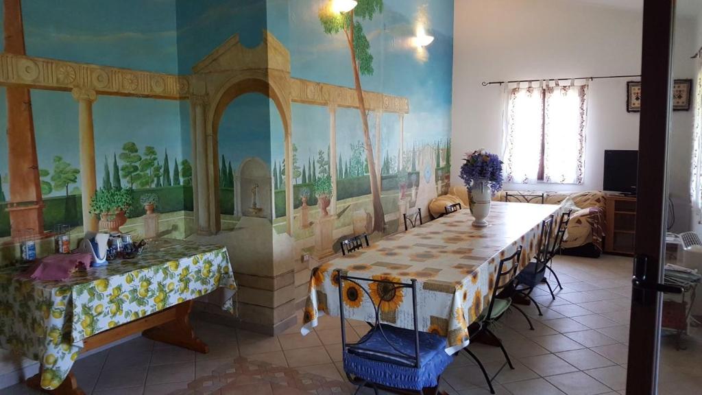 Posezení v ubytování B&B Su Tintillu