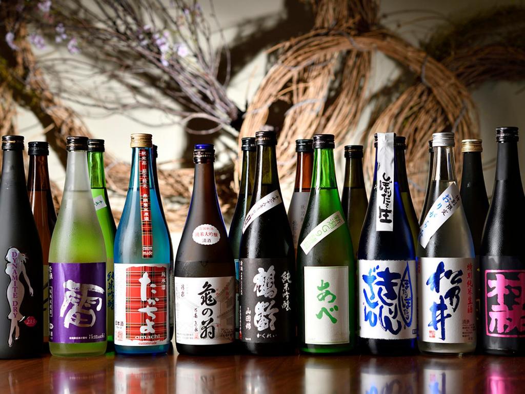 Nápoje v ubytování Sake Hotel Tamakiya