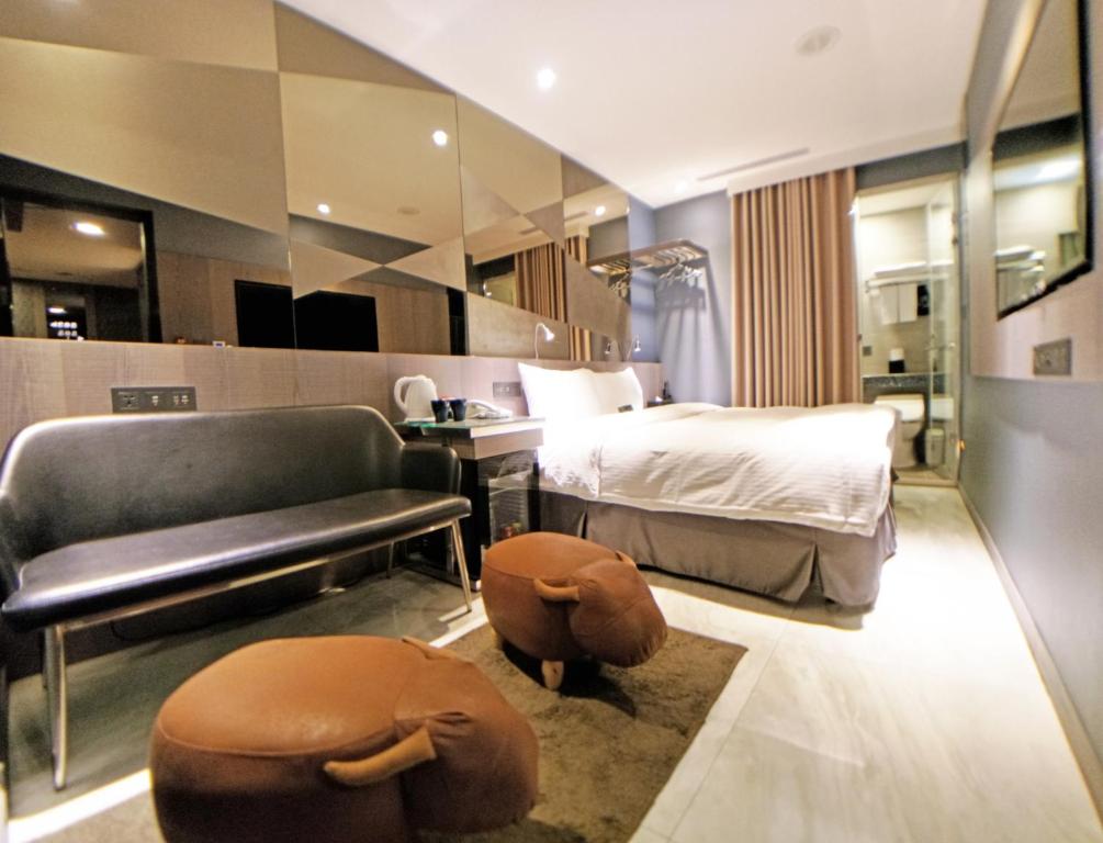 Posezení v ubytování Beauty Hotels Taipei - B7 Journey