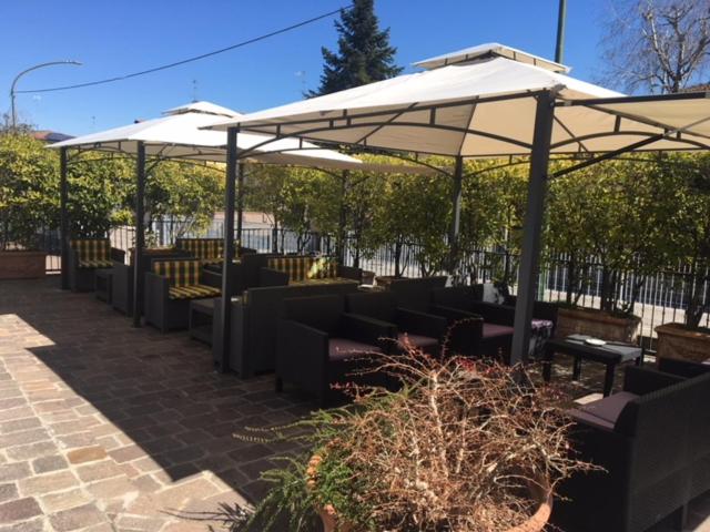 A garden outside Hotel Abacus