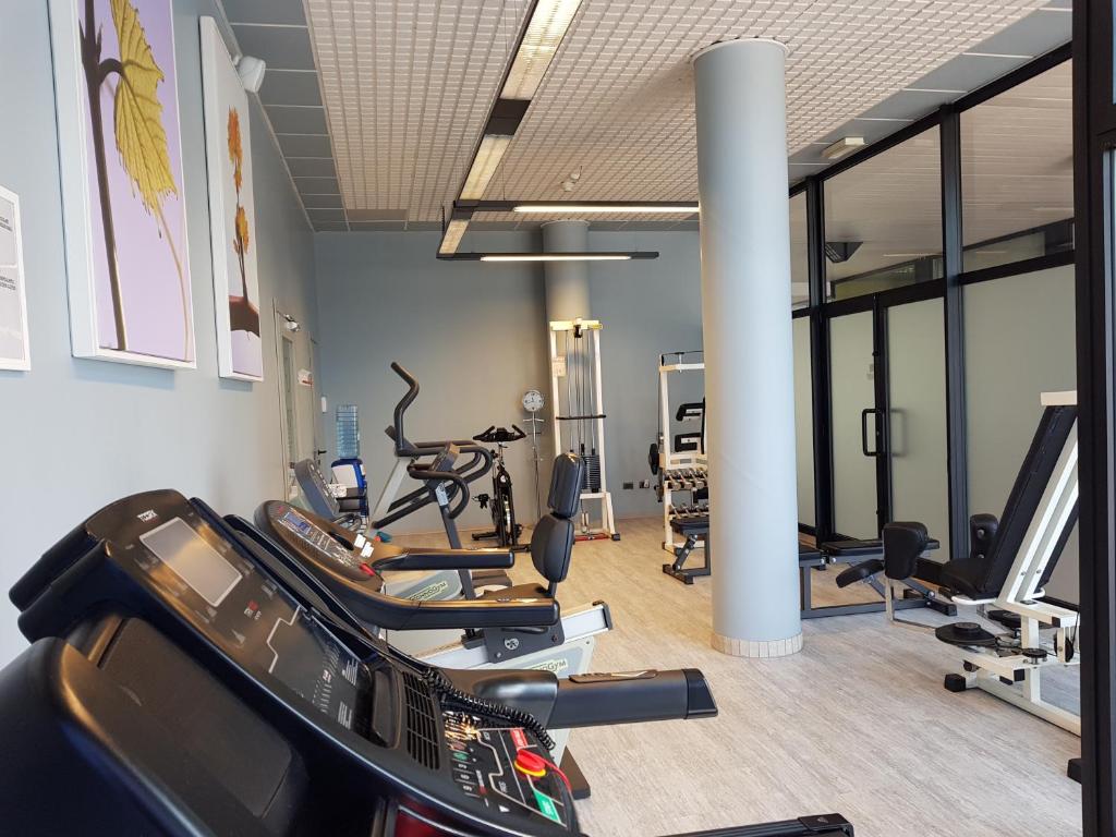 Fitness centrum a/nebo fitness zařízení v ubytování Hotel Ristorante I Castelli