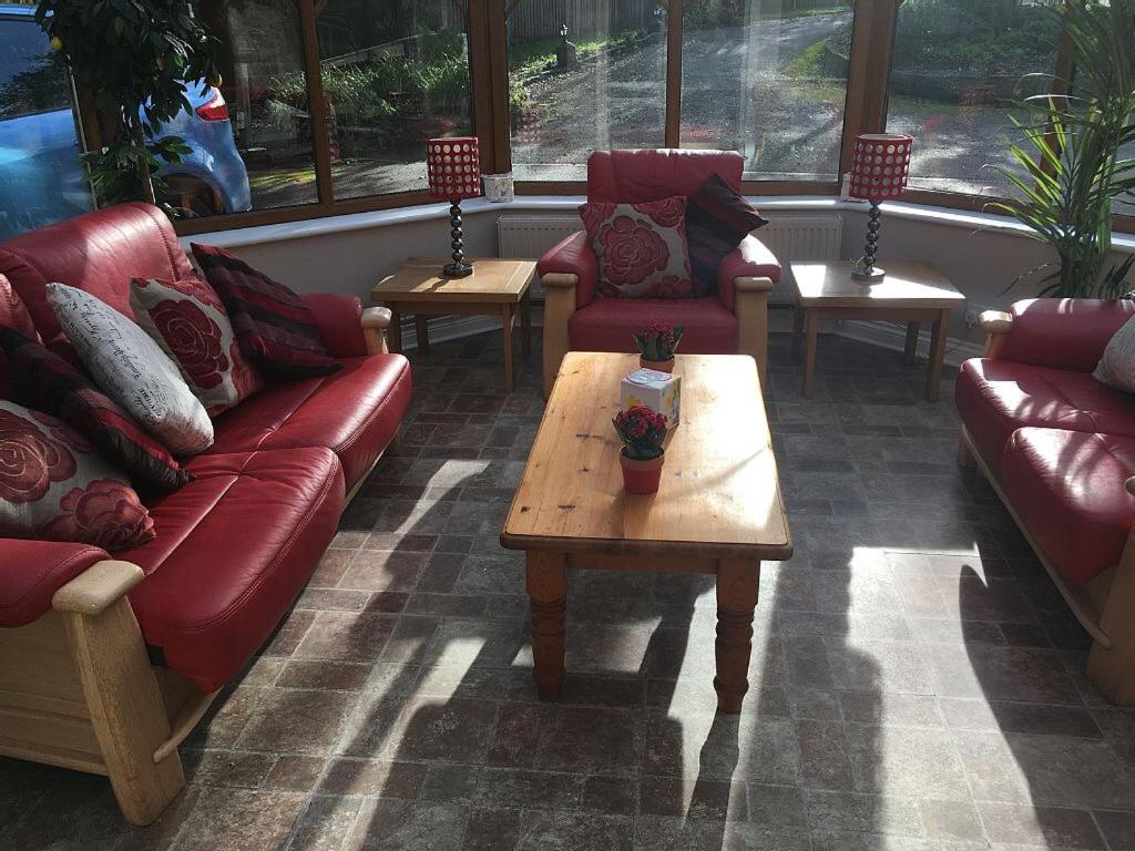 Posezení v ubytování Bedrock Lodge
