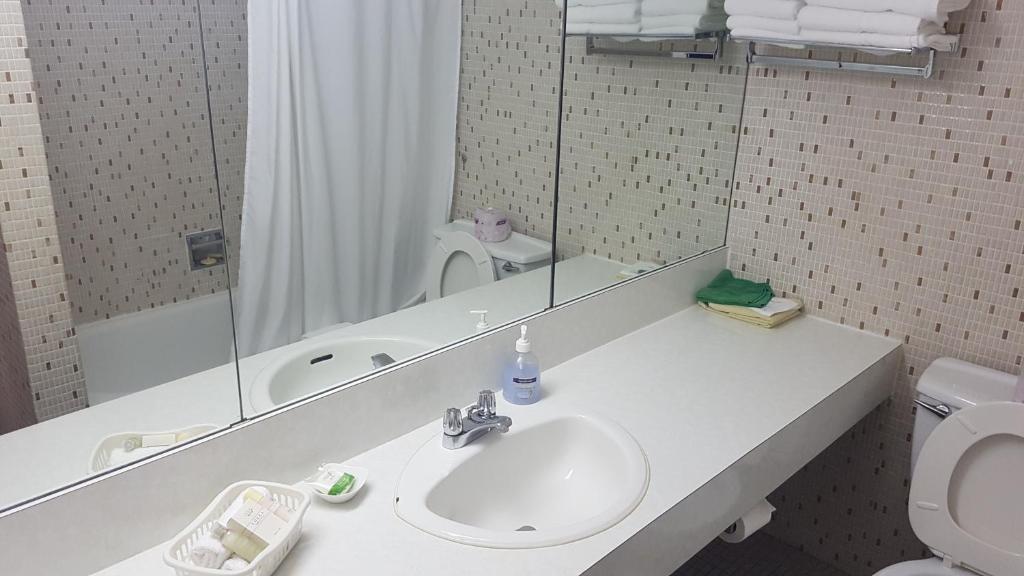 Koupelna v ubytování Pinawa Motel