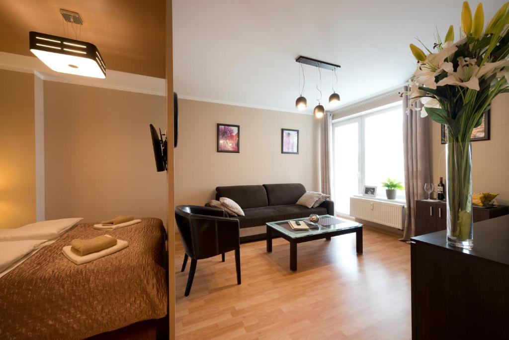 Posezení v ubytování B2B Apartments