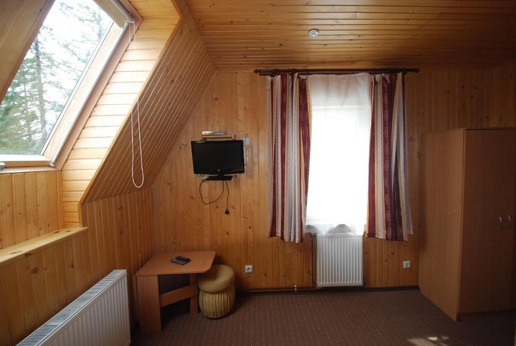TV a/nebo společenská místnost v ubytování Zelena Dacha