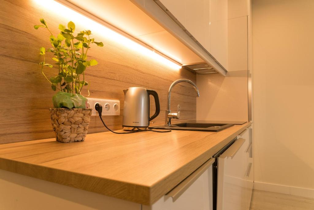 Kuchyň nebo kuchyňský kout v ubytování Apartament Na Urlop - Wisła Kamienna - Apartamenty z widokiem na panoramę Wisły