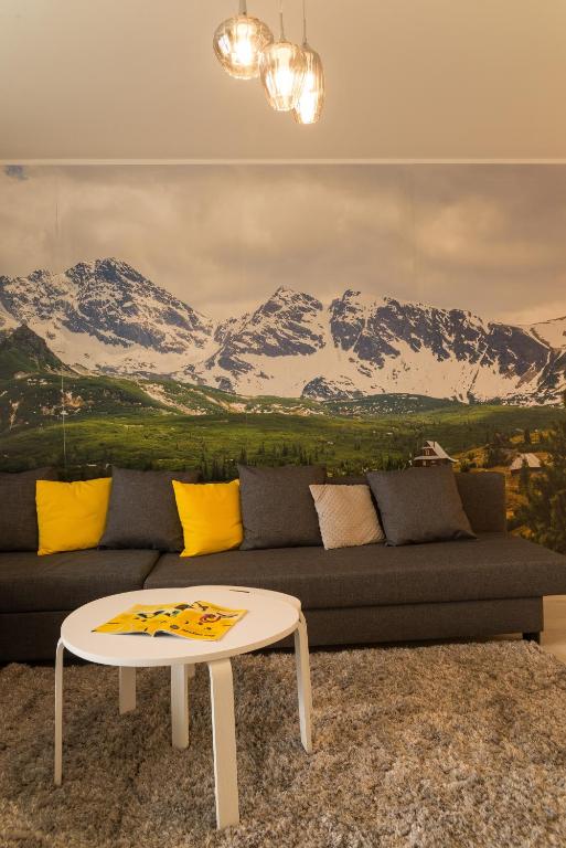 Posezení v ubytování Apartament Na Urlop - Wisła Kamienna - Apartamenty z widokiem na panoramę Wisły