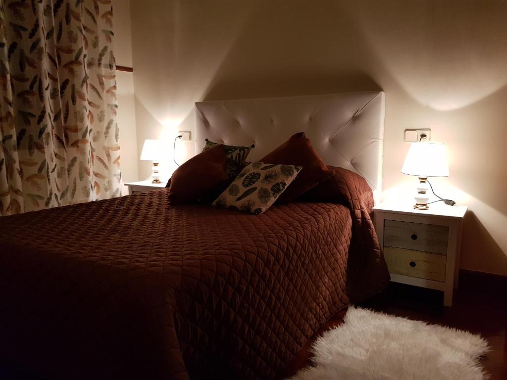 Cama o camas de una habitación en Casa Cordieira