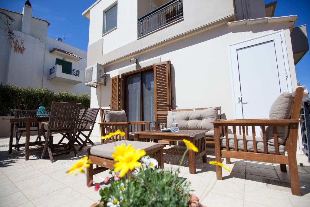 Balkón nebo terasa v ubytování Sunny Rhodes Villa