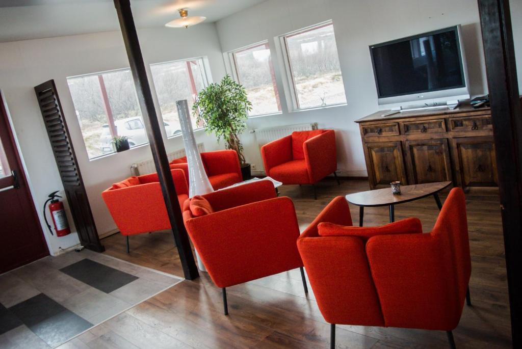 TV o dispositivi per l'intrattenimento presso Hotel Hafnarfjall