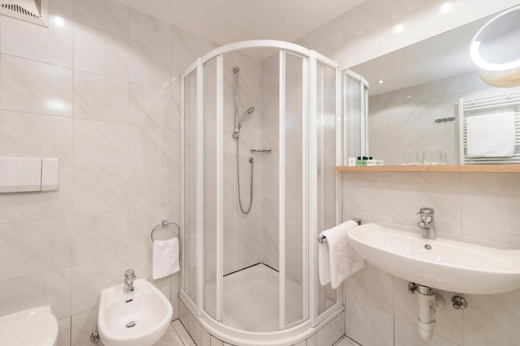 Koupelna v ubytování Residence Hotel Gasser