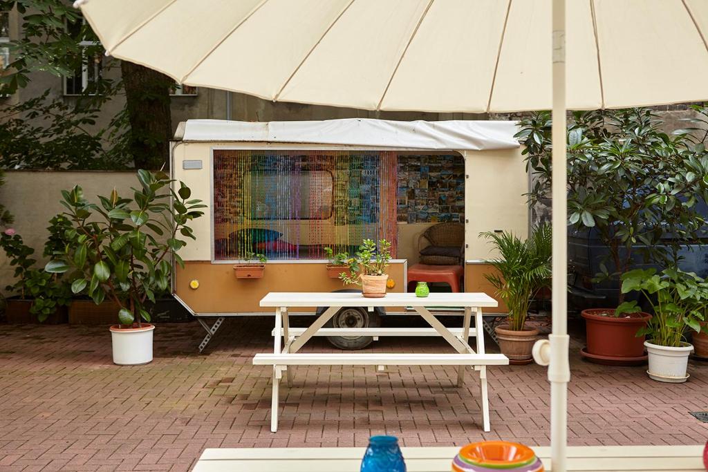 Patio nebo venkovní prostory v ubytování Hüttenpalast